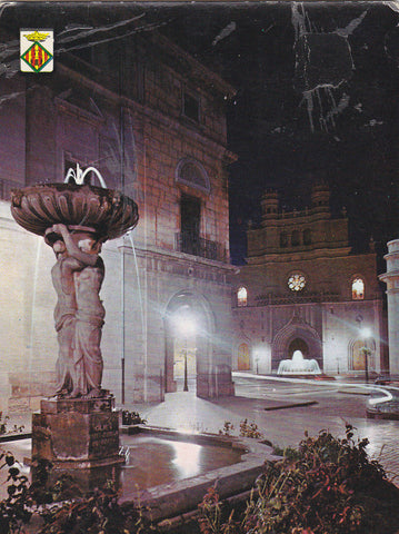 Postal 61336 : Castellon de la Plana. Plaza Mayor. Fuentes iluminadas