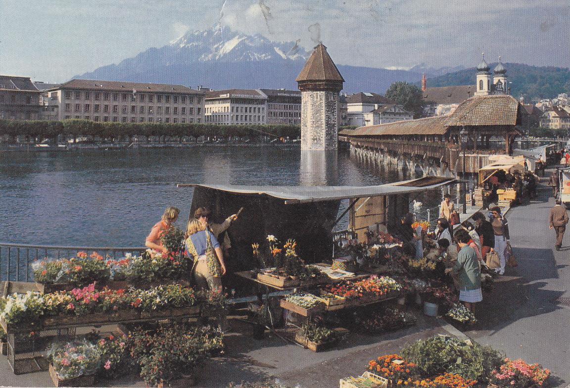 Postal 61363 : Suisse. Lucerne Pont de la Chapelle et le Pilate