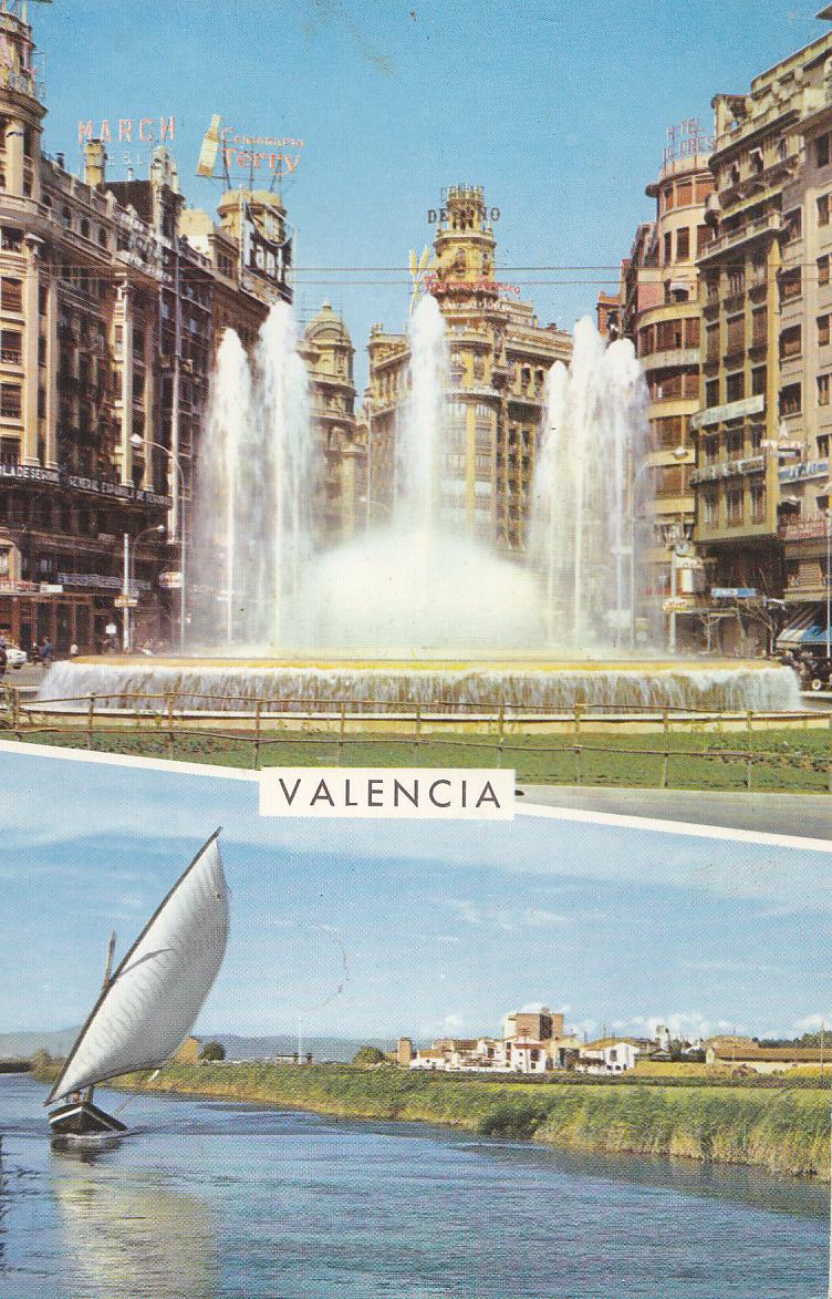 Postal 61375 : Valencia. Plaza del Caudillo y la Albufera