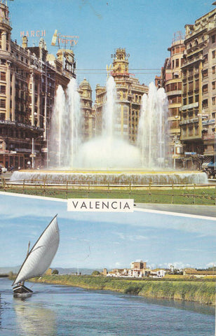 Postal 61375 : Valencia. Plaza del Caudillo y la Albufera
