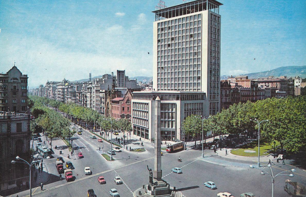 Postal 61387 : Barcelona. Cruce Paseo de Gracia - Avda. Generalisimo