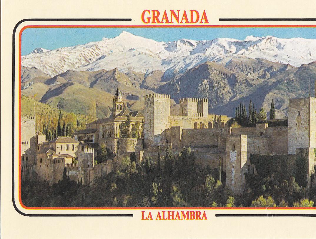 Postal 61496 : Granada. Panoramica de la Alhambra y Sierra Nevada