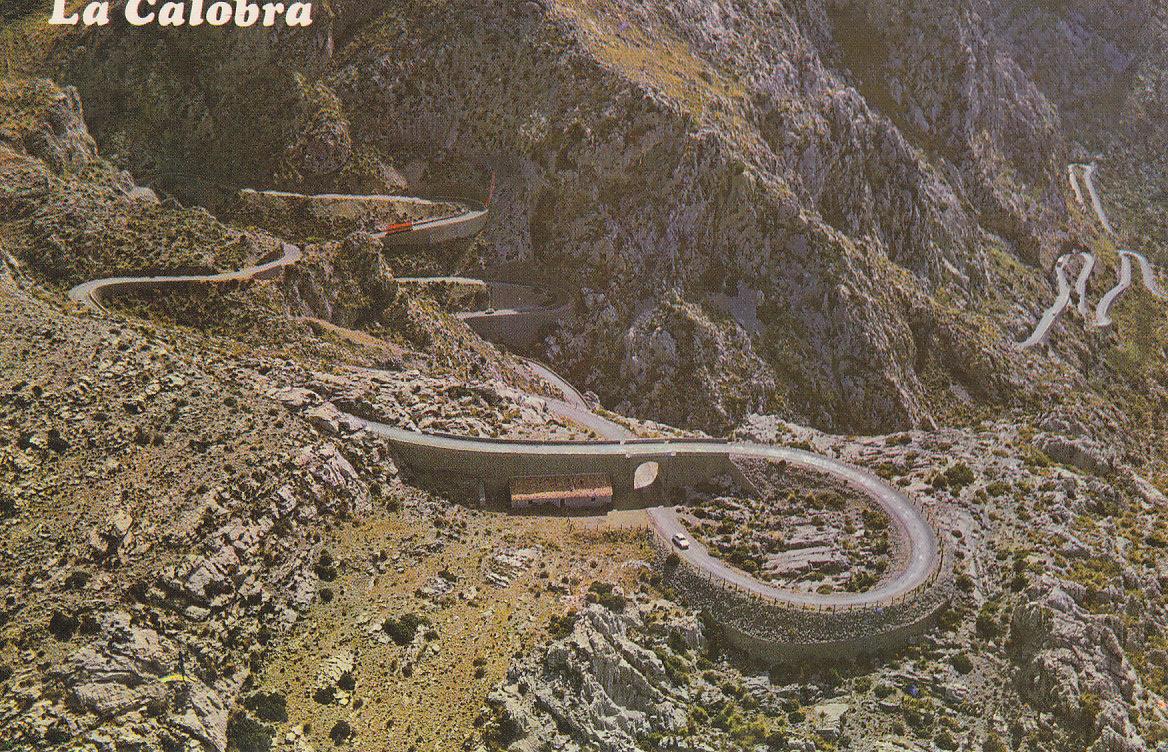 Postal 61502 : Mallorca (Baleares) - España. La Calobra - Detalle de su carretera. Vista aerea