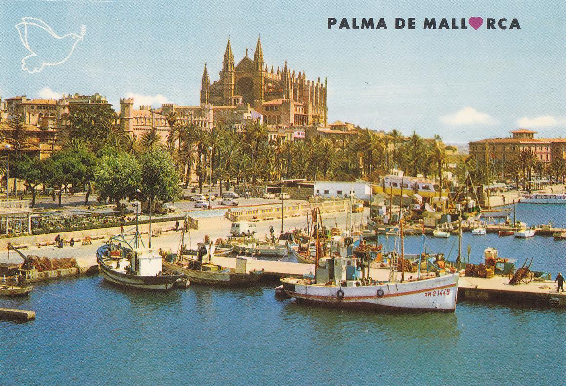 Postal 61504 : Palma de Mallorca. La Catedral desde el Muelle de Pescadores