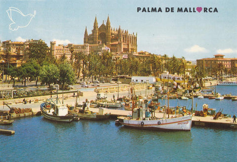 Postal 61504 : Palma de Mallorca. La Catedral desde el Muelle de Pescadores
