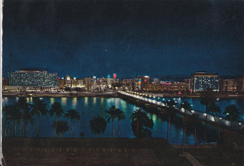Postal 61564 : Cairo. River Nile and town by night