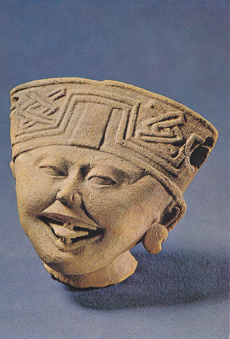Postal 61595 : Smiling face Totonac sculpture Mexico