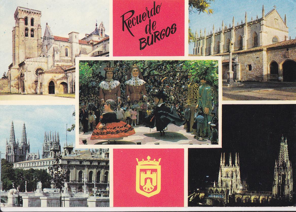 Postal 61625 : Burgos. Diversos aspectos de la ciudad