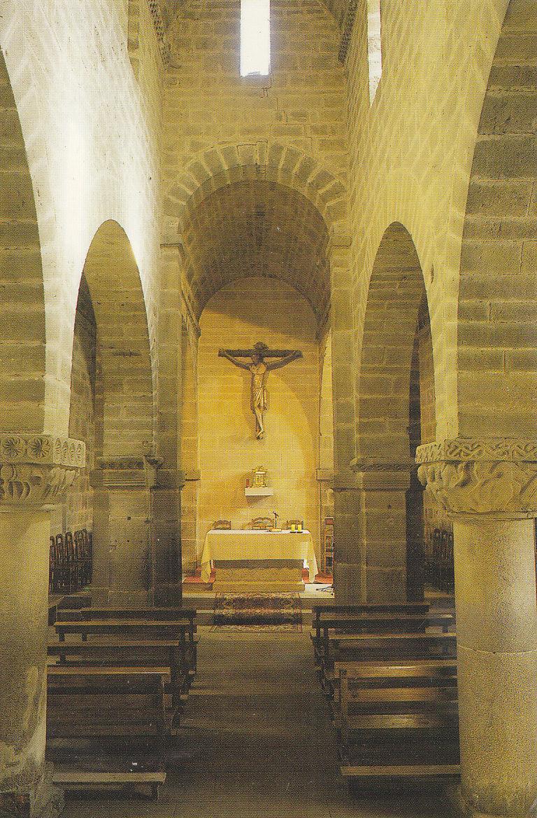 Postal 61632 : La Plaza - Teverga (Asturias). Colegiata de San Pedro. Siglo XI. Interior