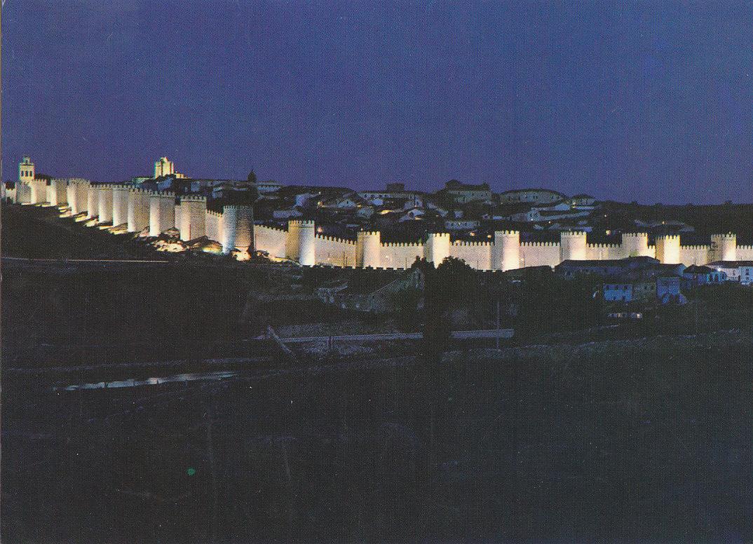 Postal 61642 : Avila. Vista nocturna