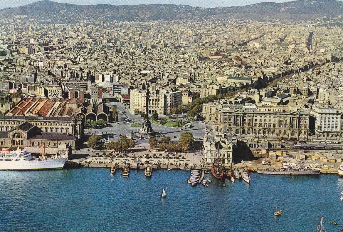 Postal 61653 : Barcelona. Detalle del puerto