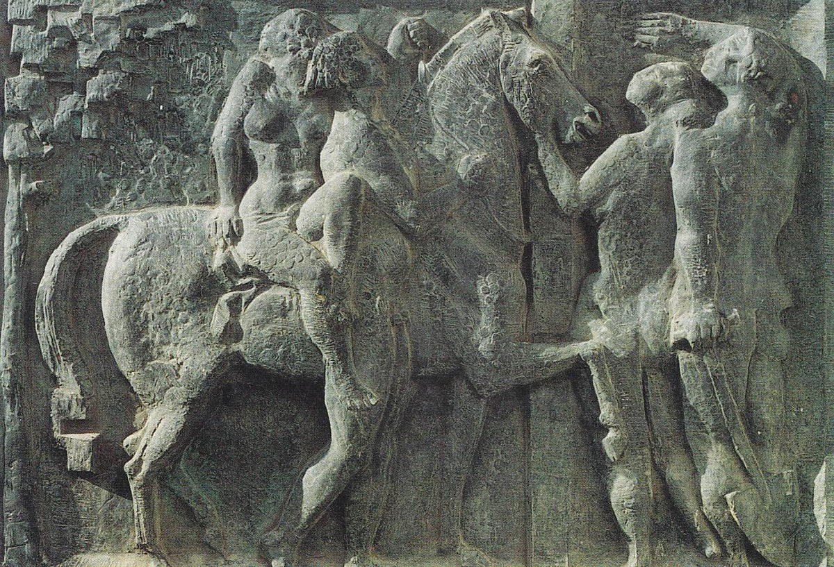 Postal 61679 : Corredor. Escultura y pintura