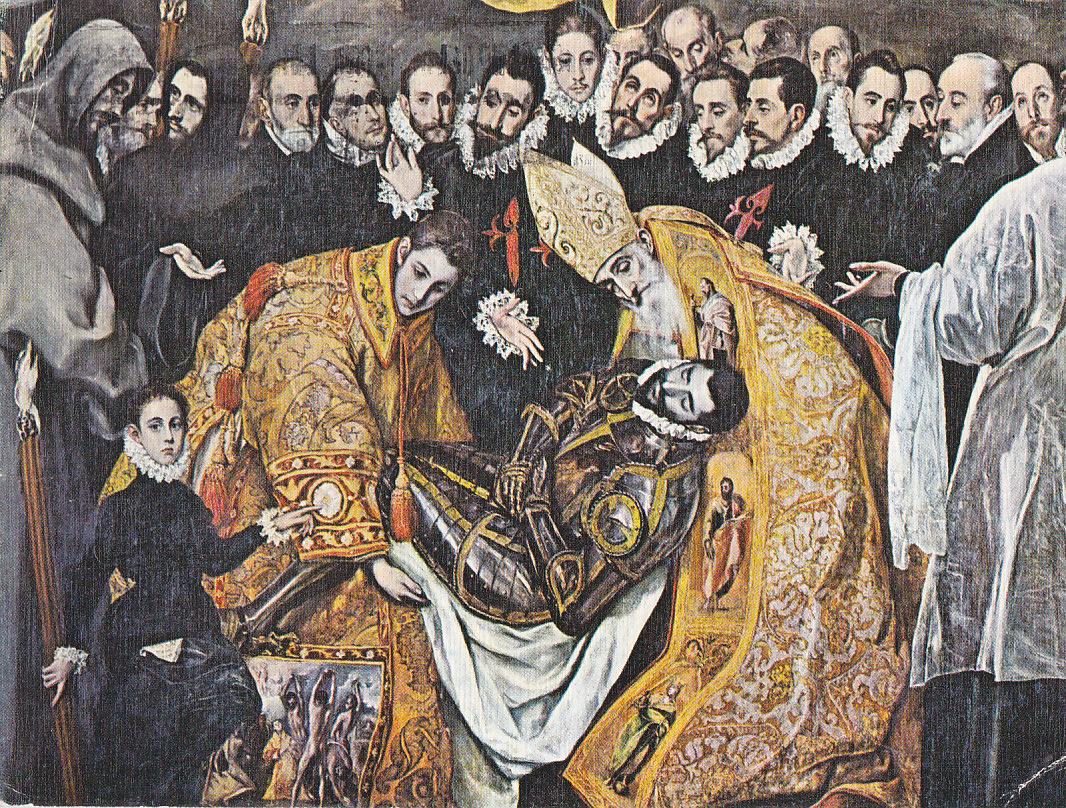 Postal 61712 : El Greco. Entierro del Conde de Orgaz. Detalle