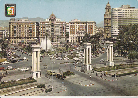 Postal 61752 : Malaga (Costa del Sol). Entrada al Puerto y Plaza de la Marina