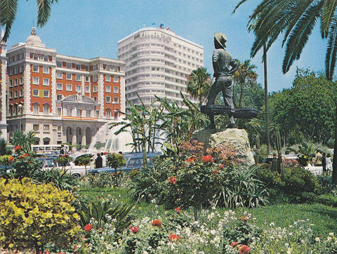 Postal 61757 : Malaga. Plaza Queipo de Llano. Hotel Malaga Palacio