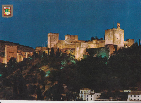 Postal 61776 : Granada. Alhambra. Vista nocturna