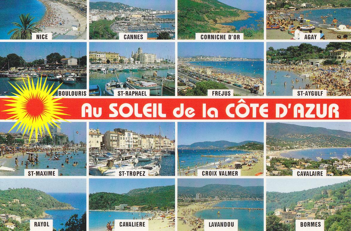 Postal 61789 : Cote d Azur. Nice & Bormes les Mimosas