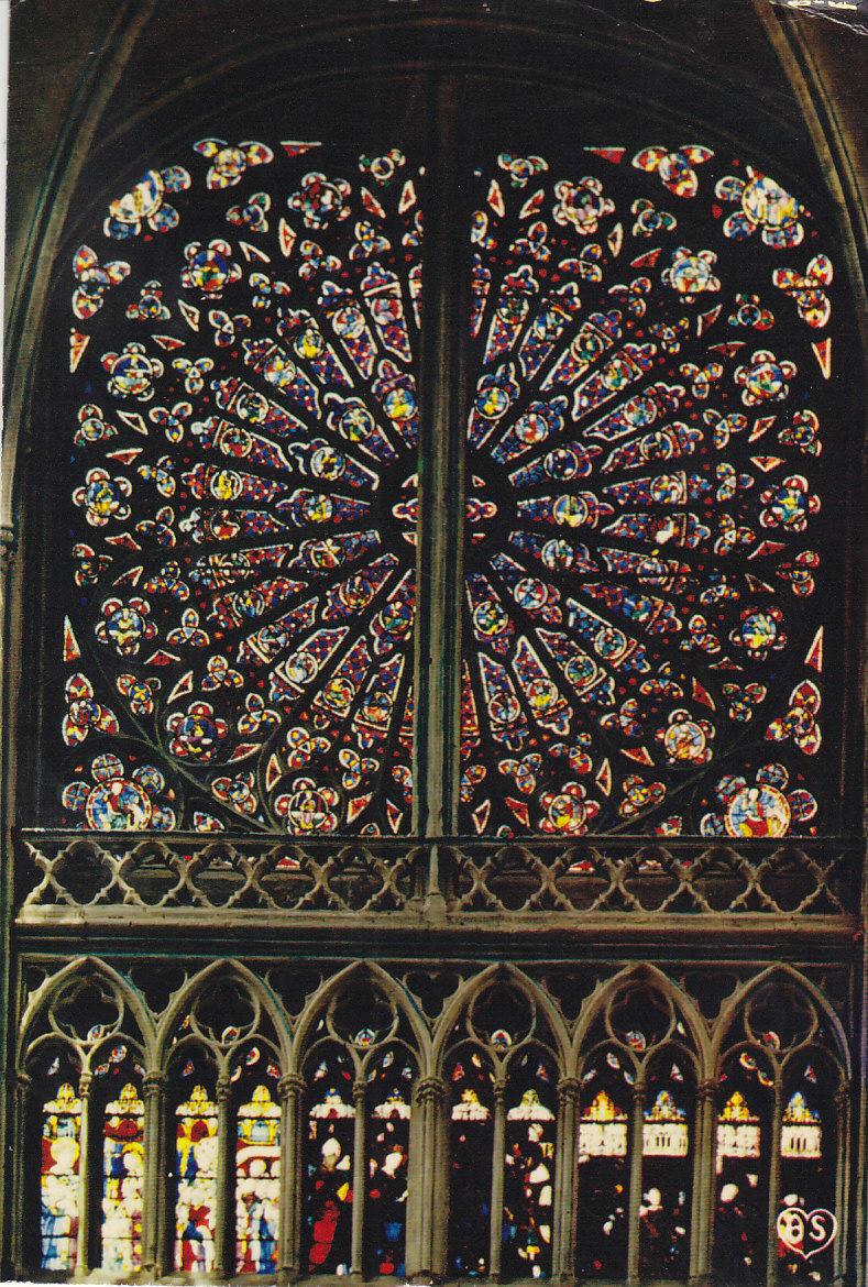 Postal 61795 : Tours (indre-et-Loire). Cathedrale St. Gatien. La Rose Nord