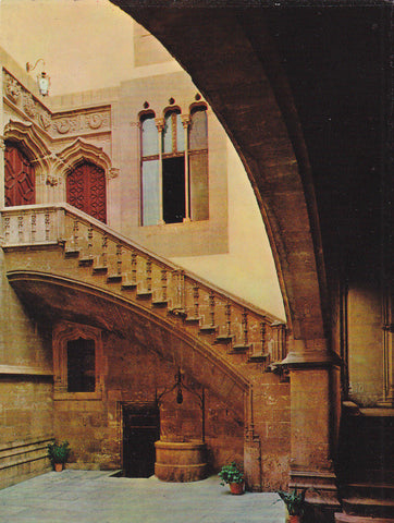 Postal 61815 : Valencia. Palacio de la Generalidad de Valencia. Patio interior y escalera Estilo Gotico. Siglo XV