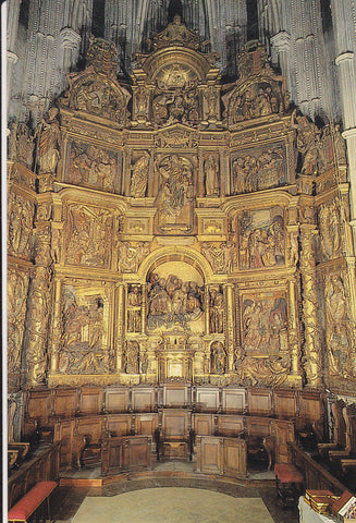 Postal 61907 : Retablo Mayor siglo XVI J. Juni P. Picardo. Catedral. El Burgo de Osma (Soria)
