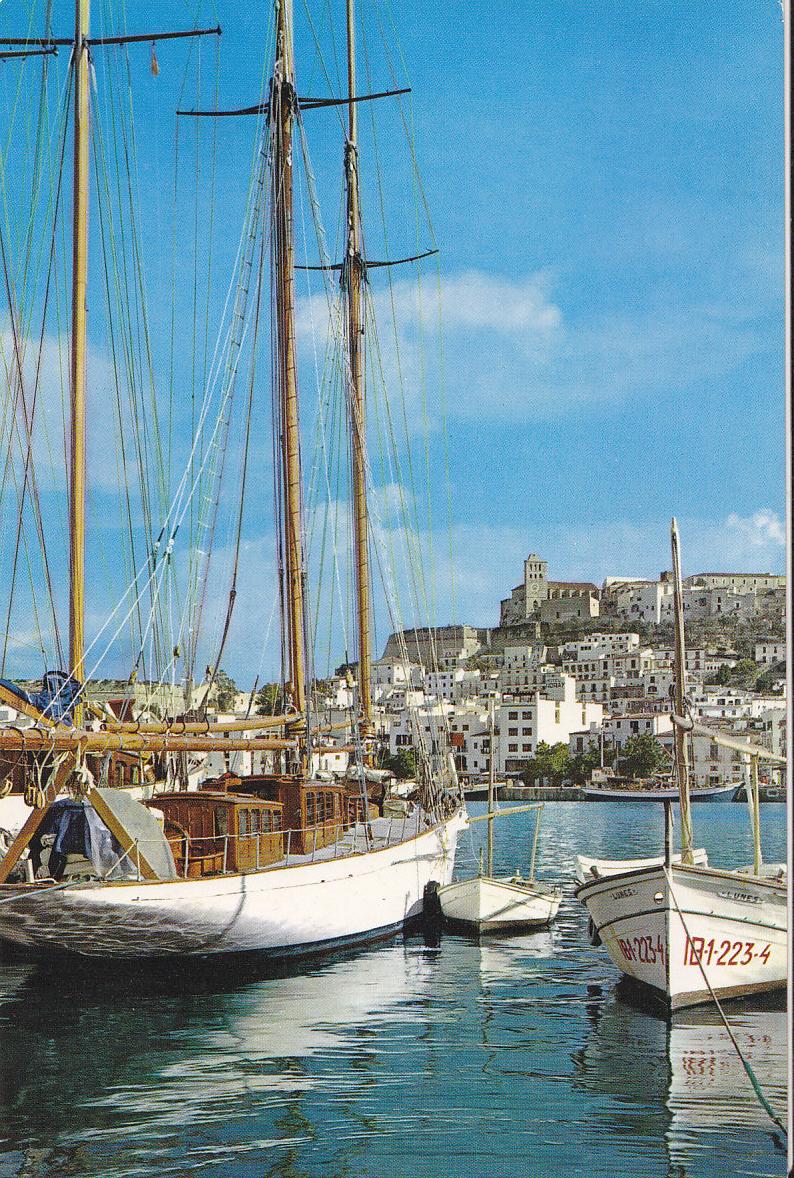 Postal 61936 : Ibiza (Baleares) España. Ciudad. El puerto desde el Club Nautico