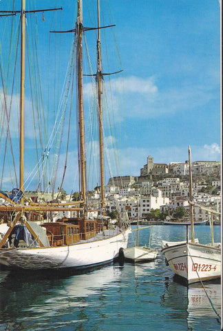Postal 61936 : Ibiza (Baleares) España. Ciudad. El puerto desde el Club Nautico