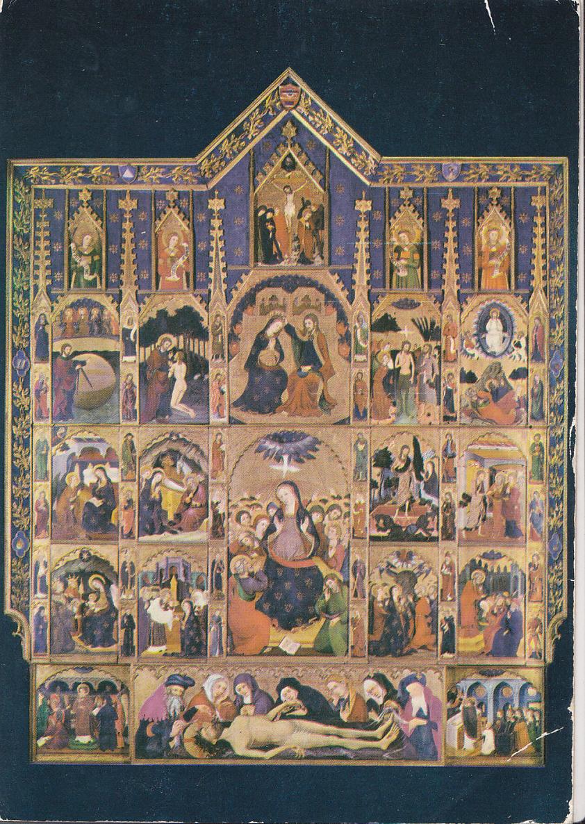 Postal 61990 : Manresa- seo Basilica. Retablo del Sant Esperit (Pedro Serra - Siglo XIV)