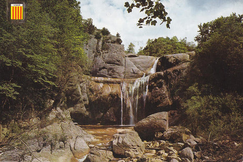 Postal 62032 : Vidra (Girona). Baix Pirineu. Cascada del Moli