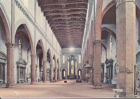 Postal 62066 : Firenze. Chiesa di Santa Croce: Interno