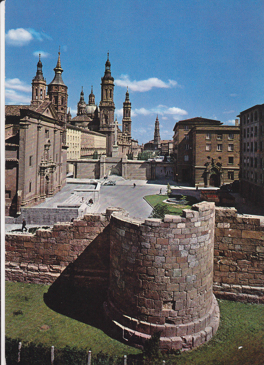 Postal 62111 : Zaragoza. Murallas romanicas y torre inclinada