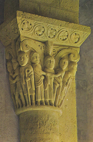Postal 62115 : Fromista (Palencia). Iglesia Romanica S Martin - Capitel (Siglo XII) - Capitel