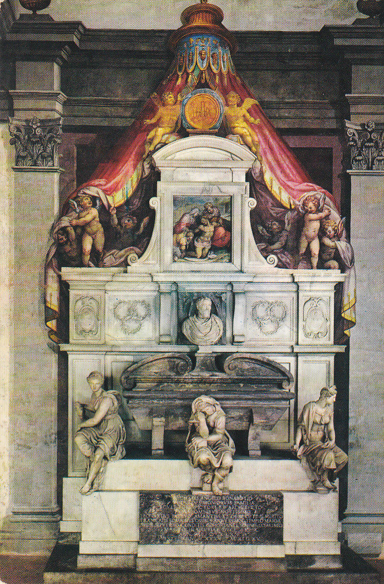 Postal 62118 : Firenze - Santa Croce. Giogio Vasari. Monumento a Michelangelo