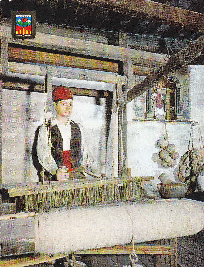 Postal 62149 : Museu de Ripoll. Antiguo obrador de tejidos de Cañamo sala Lluis Salvans Corbera