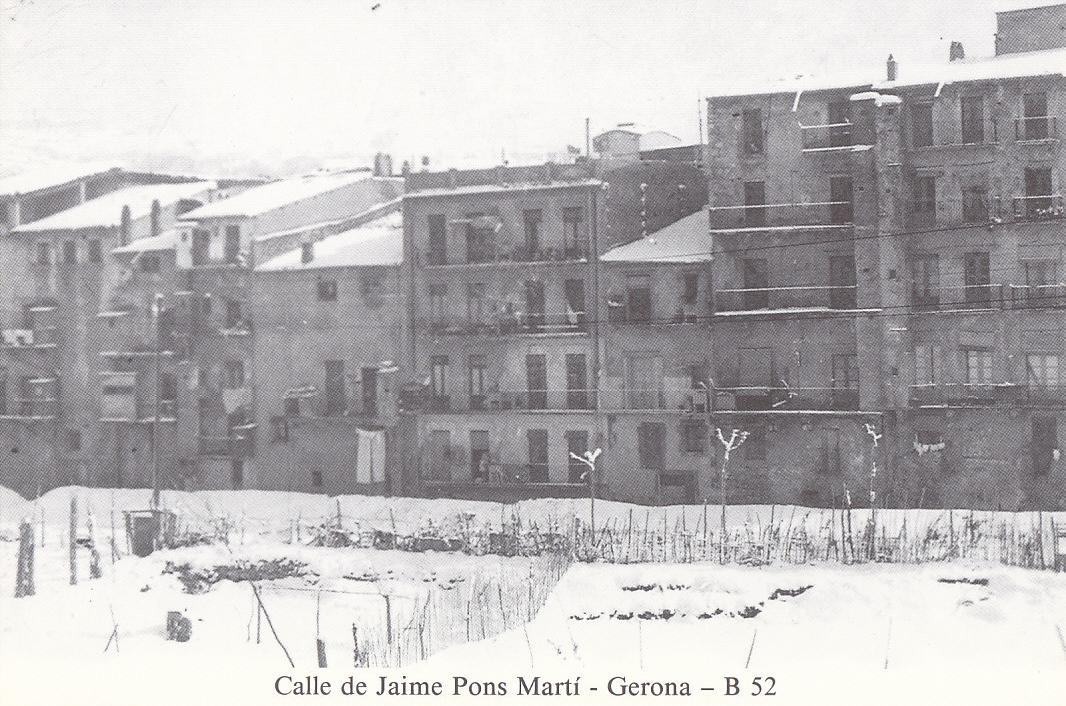 Postal 62163 : Gerona. Calle de Jaime Pons Marti. Nevadas de Gerona Foto: Marcel Prat