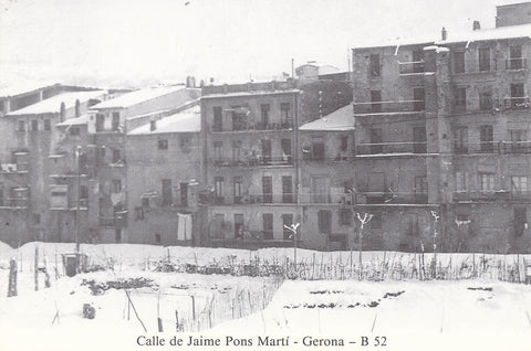 Postal 62163 : Gerona. Calle de Jaime Pons Marti. Nevadas de Gerona Foto: Marcel Prat
