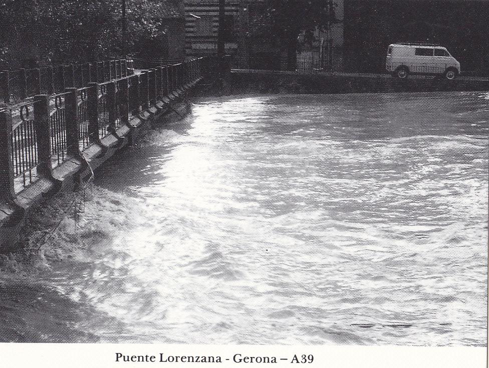 Postal 62167 : Gerona. Puente de Lorenzana. Inundacion