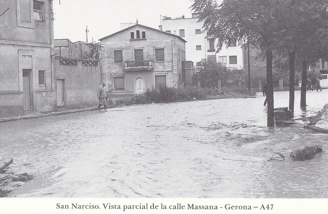 Postal 62175 : San Narciso. Vista parcial de la calle Massana - Gerona