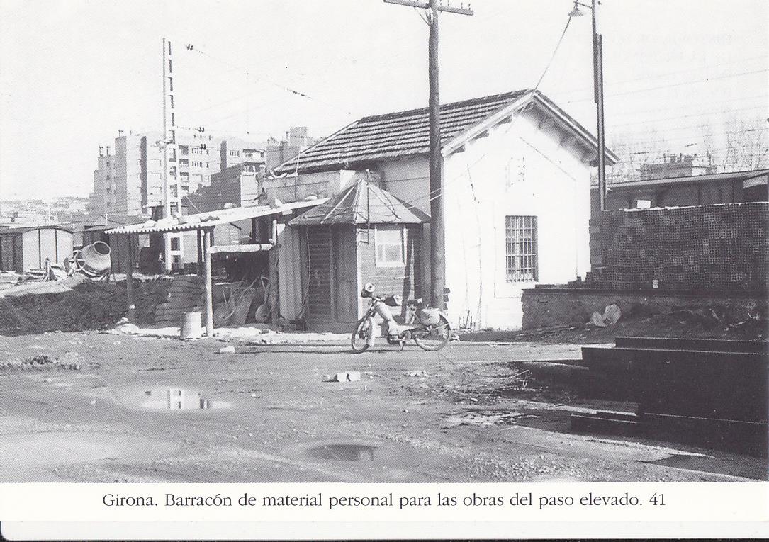 Postal 62183 : Girona. Barracon de material personal para las obras del paso elevado