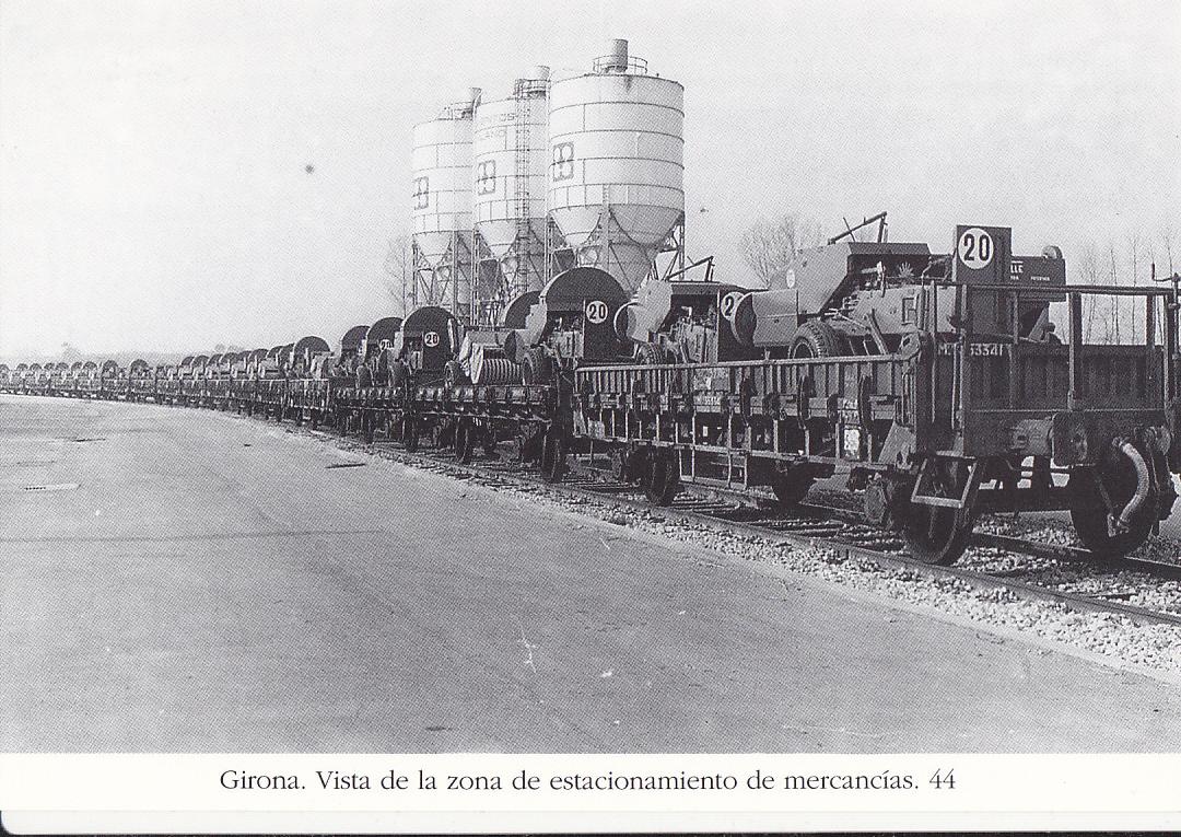 Postal 62186 : Girona. Vista de la zona de estacionamiento de mercancias