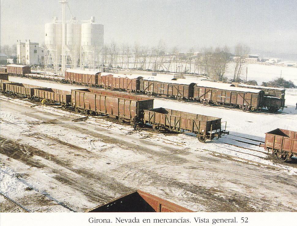 Postal 62194 : Girona. Nevada en mercancias. Vista general