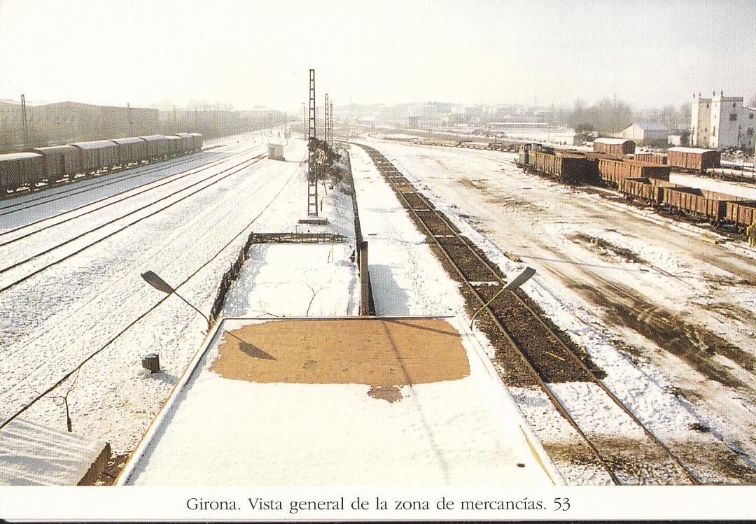 Postal 62195 : Girona. Vista general de la zona de mercancias