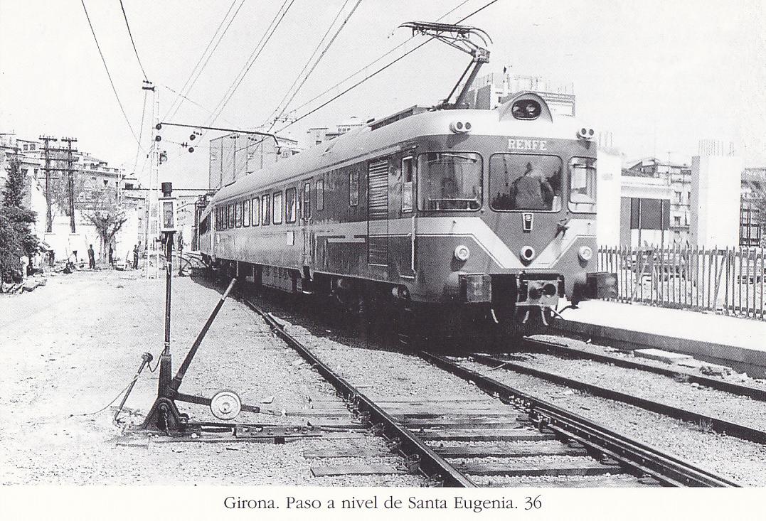 Postal 62207 : Girona. paso a nivel de Santa Eugenia