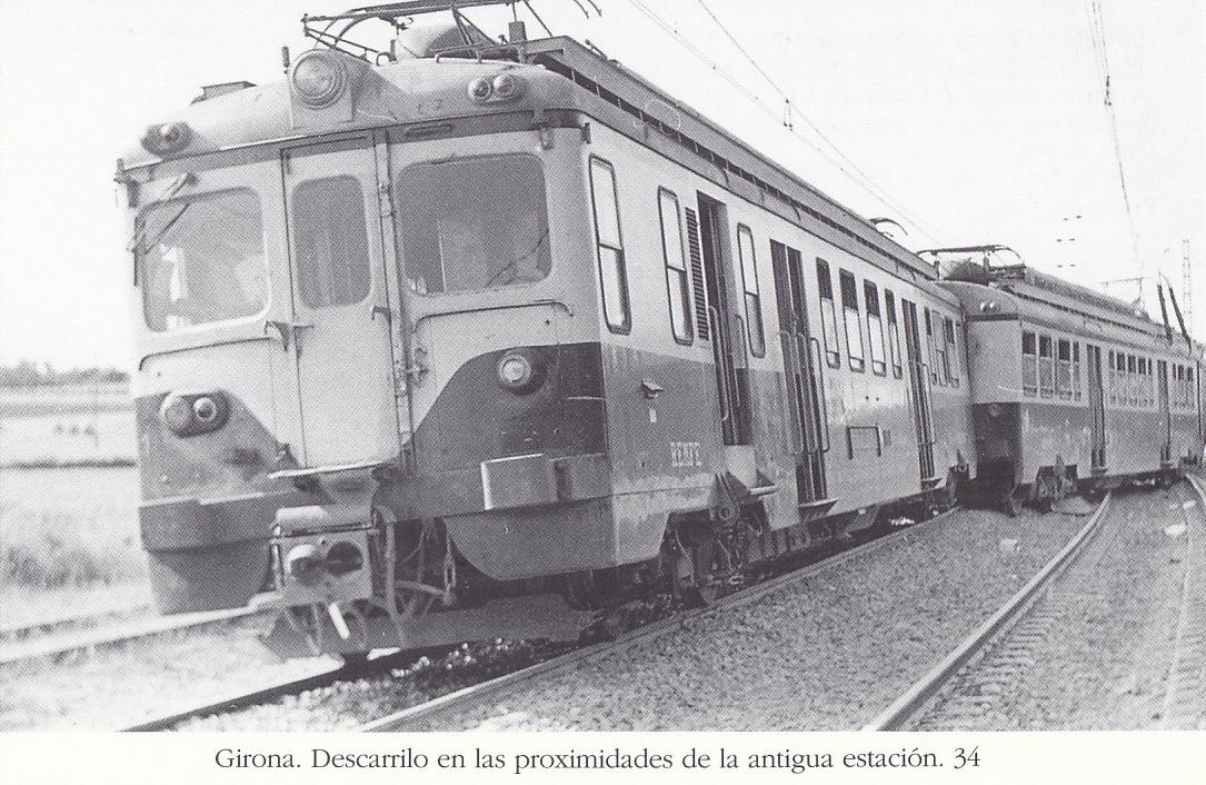 Postal 62208 : Girona. Descarrilo en las proximidades de la antigua estacion