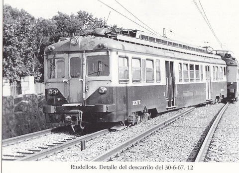 Postal 62212 : Riudellots. Detalle del descarrilo del 30/6/67
