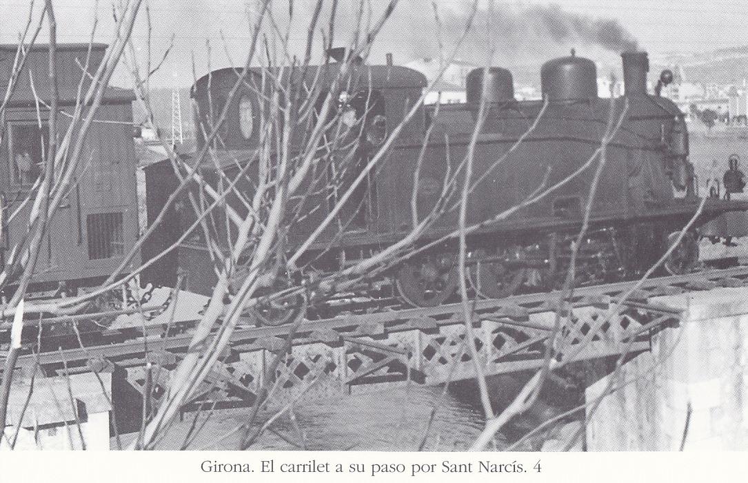 Postal 62241 : Girona. El carrilet a su paso por Sant Narcis