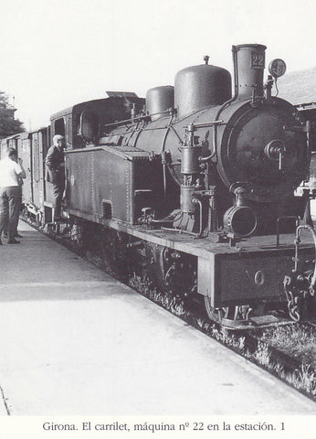 Postal 62244 : Girona. El carrilet maquina no22 en la estacion