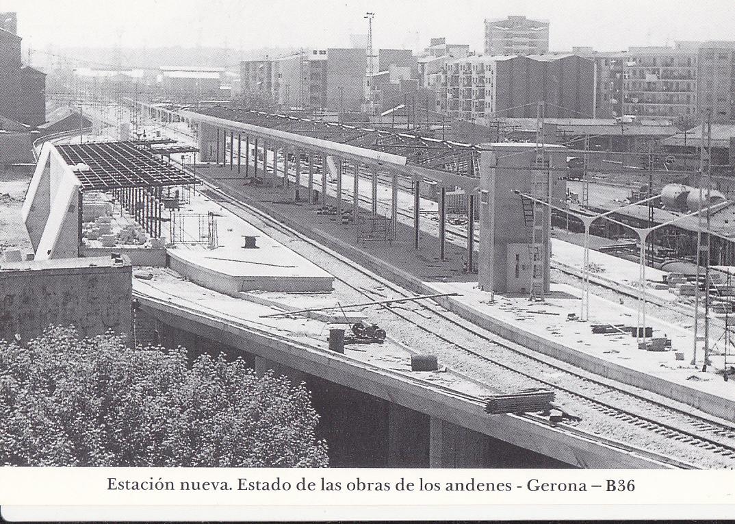 Postal 62246 : Estacion nueva. Estado de las obras de los andenes - Gerona 