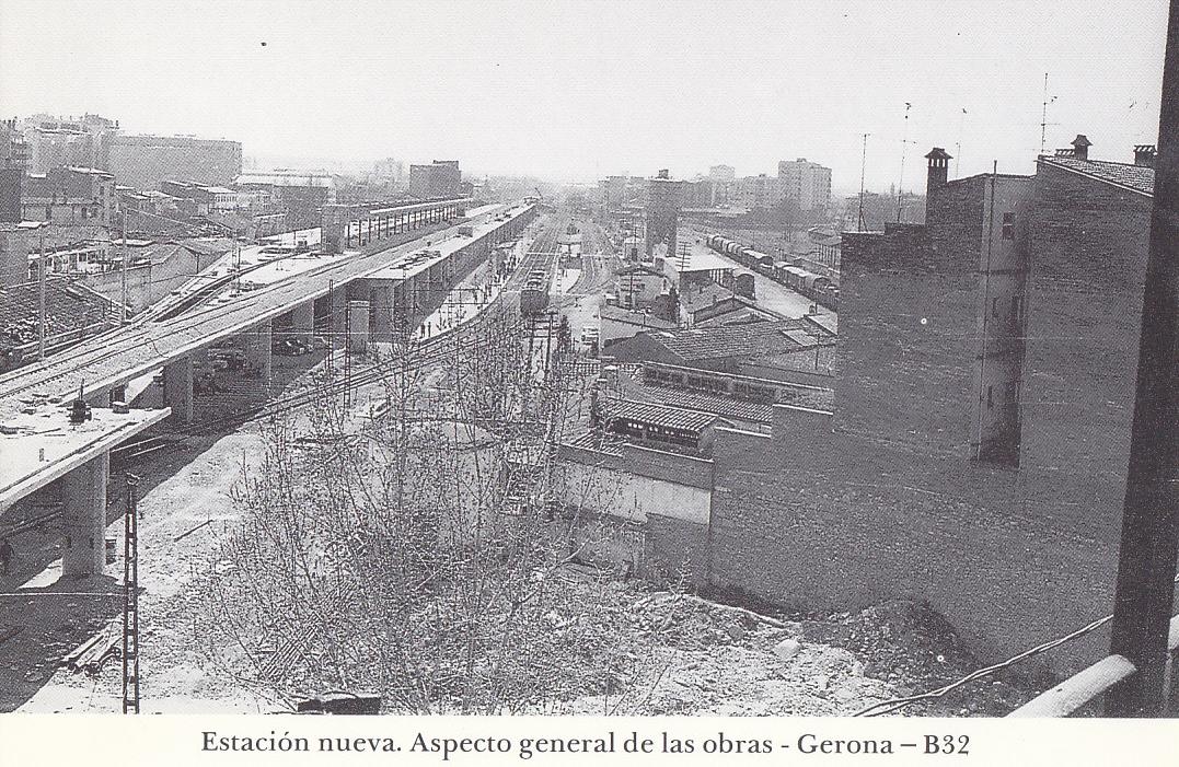Postal 62250 : Estacion nueva. Aspecto general de las obras - Gerona