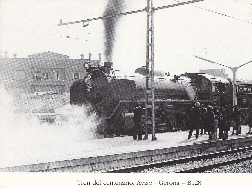 Postal 62254 : Tren del centenario. Aviso - Gerona