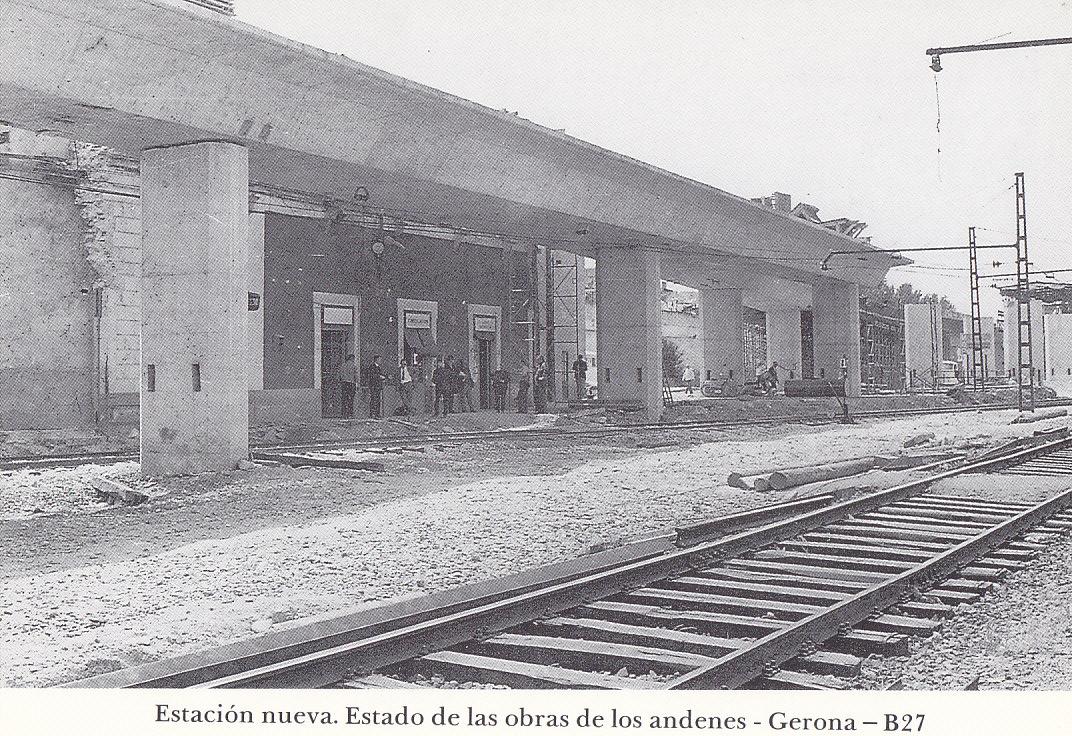 Postal 62255 : Estacion nueva. Estado de las obras de los andenes - Gerona 
